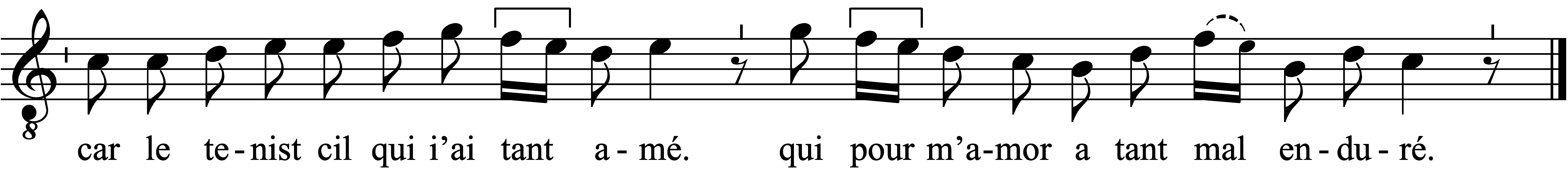 Refrain musical notation